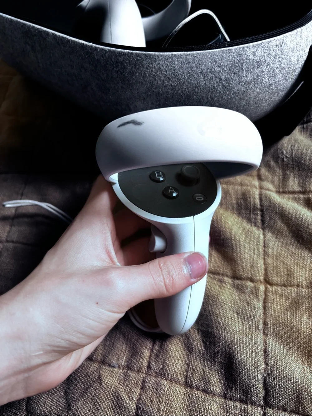 Wireless Light Gray VR Motion Controller - Ergonomic Tracking Controller